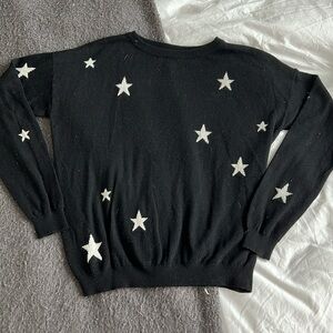 brandy melville navy sweater with white stars
